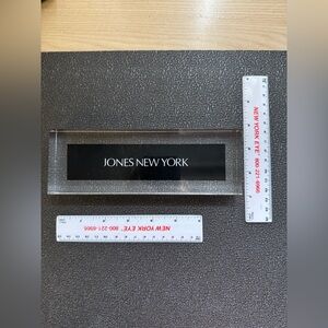 Jones New York Block Sign